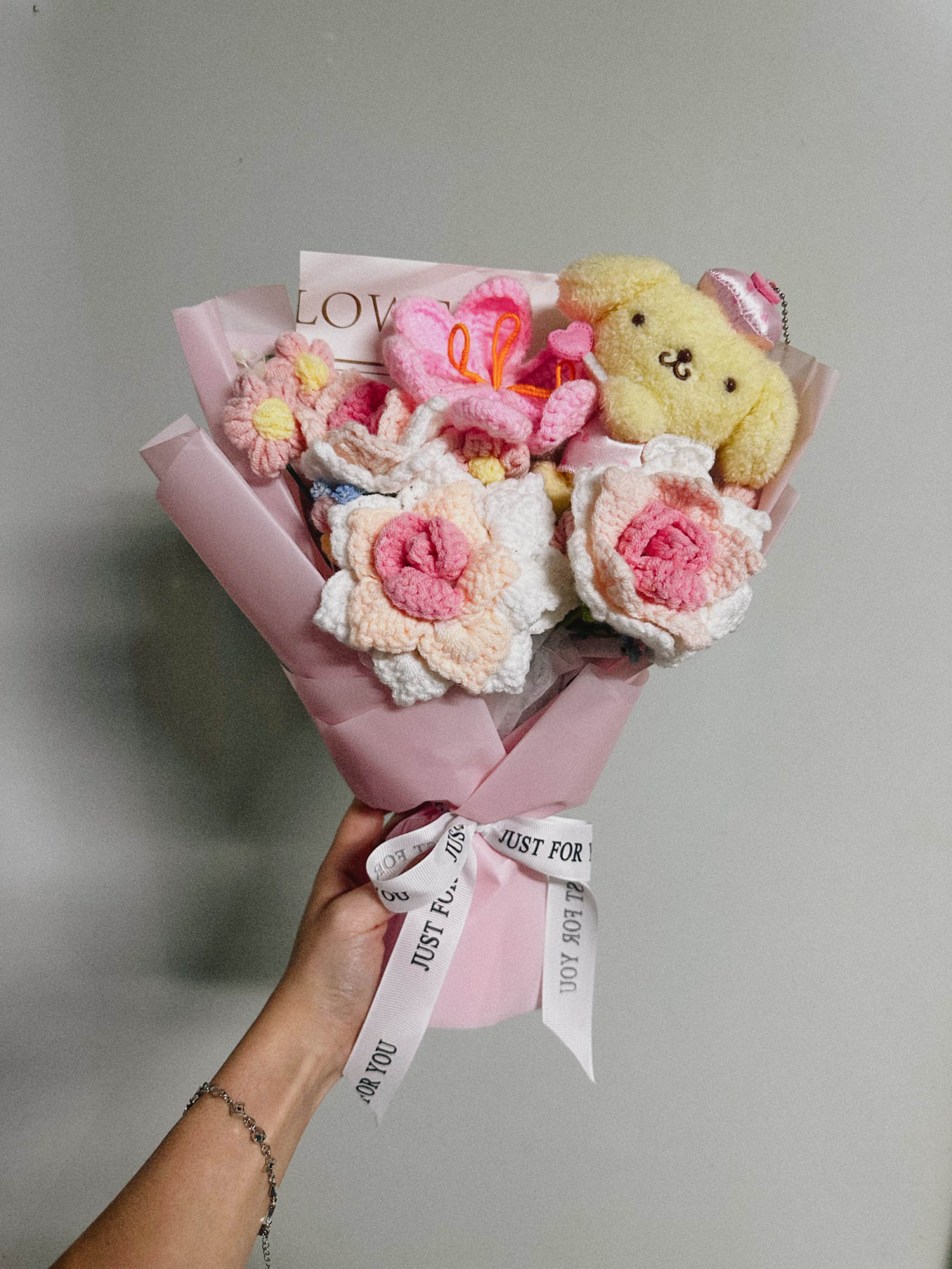 Medium - Pompompurin Pink Bouquet