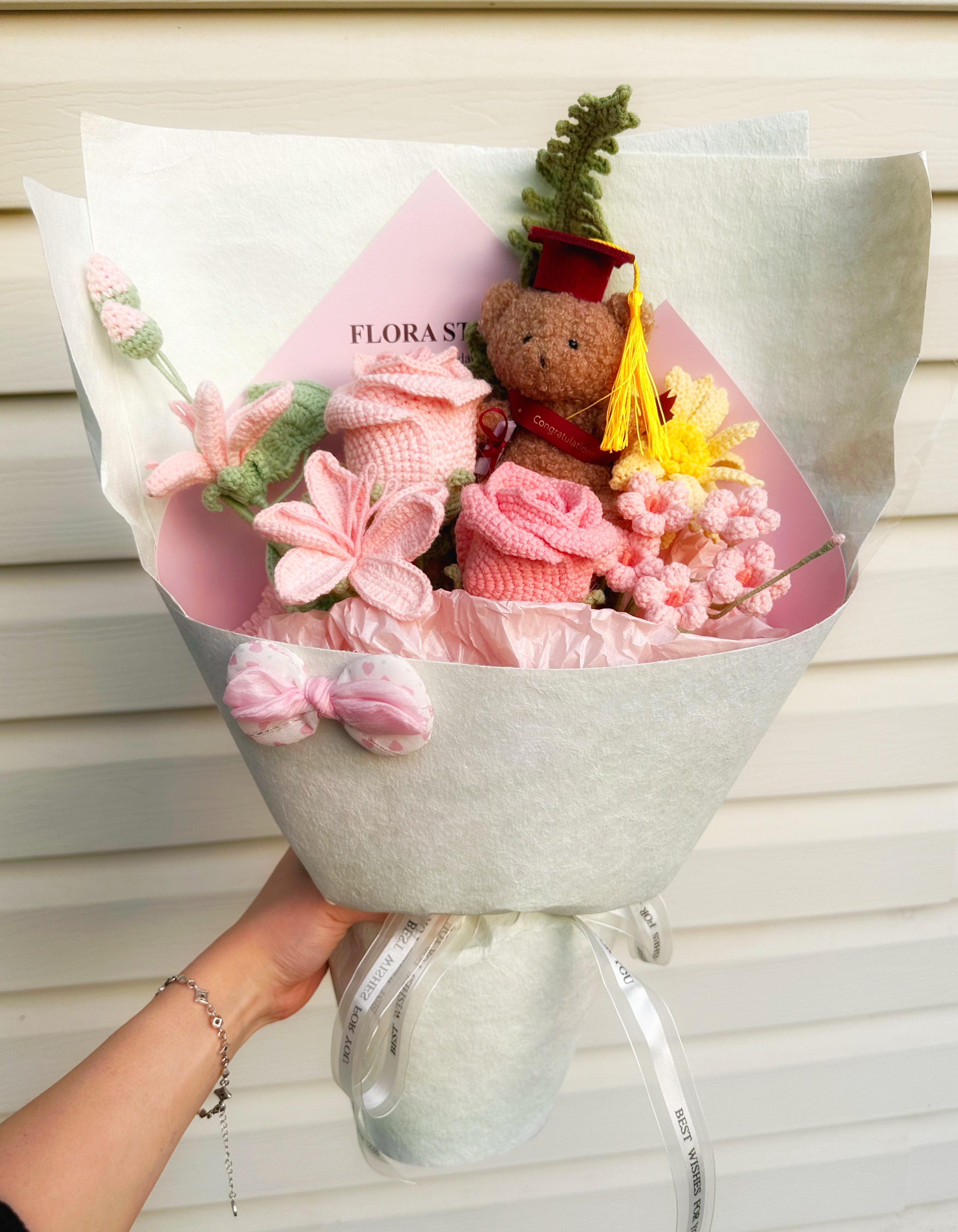 Large - Graduation Rosy Pink Bouquet