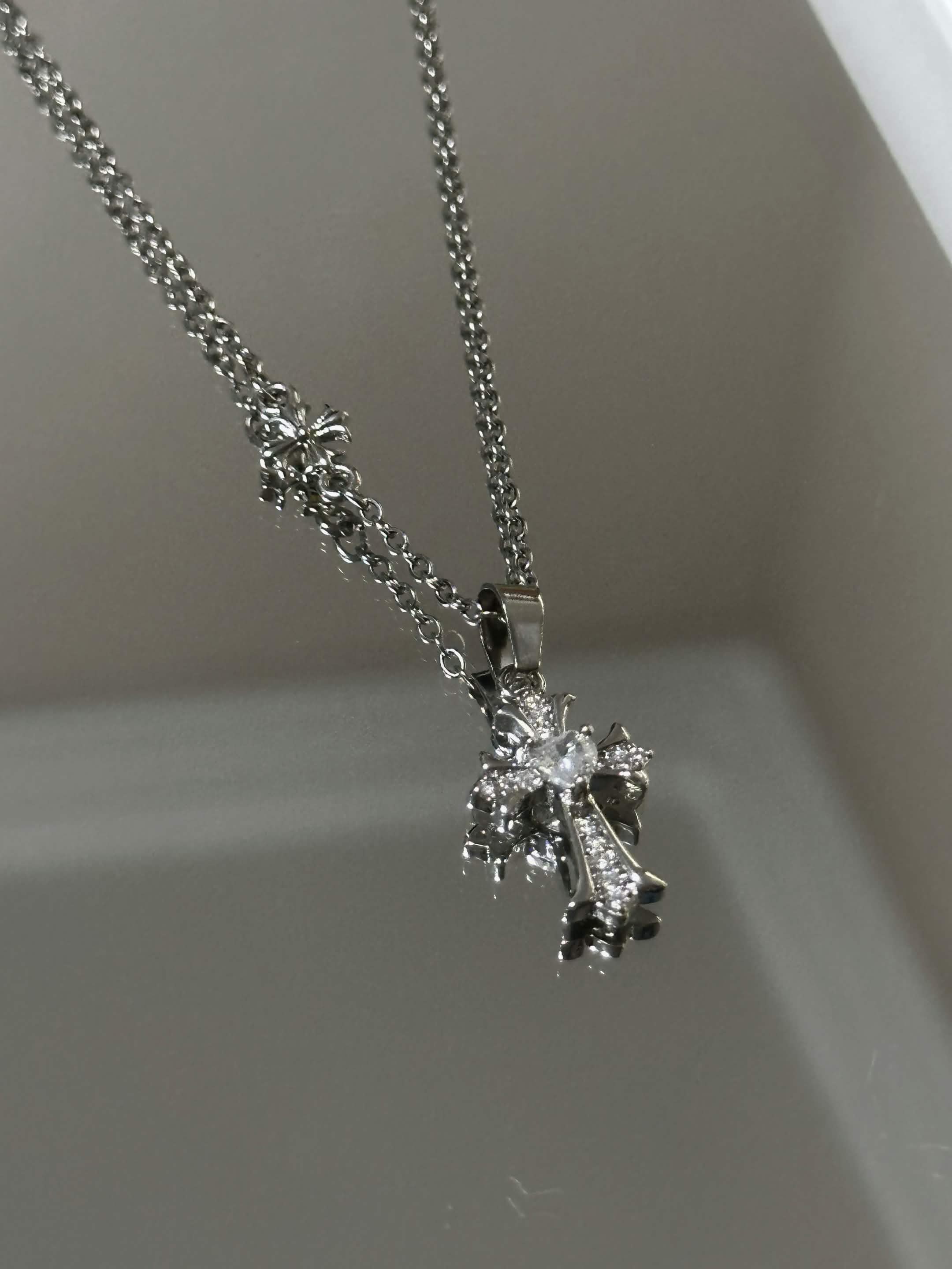 Heart Cross Necklace