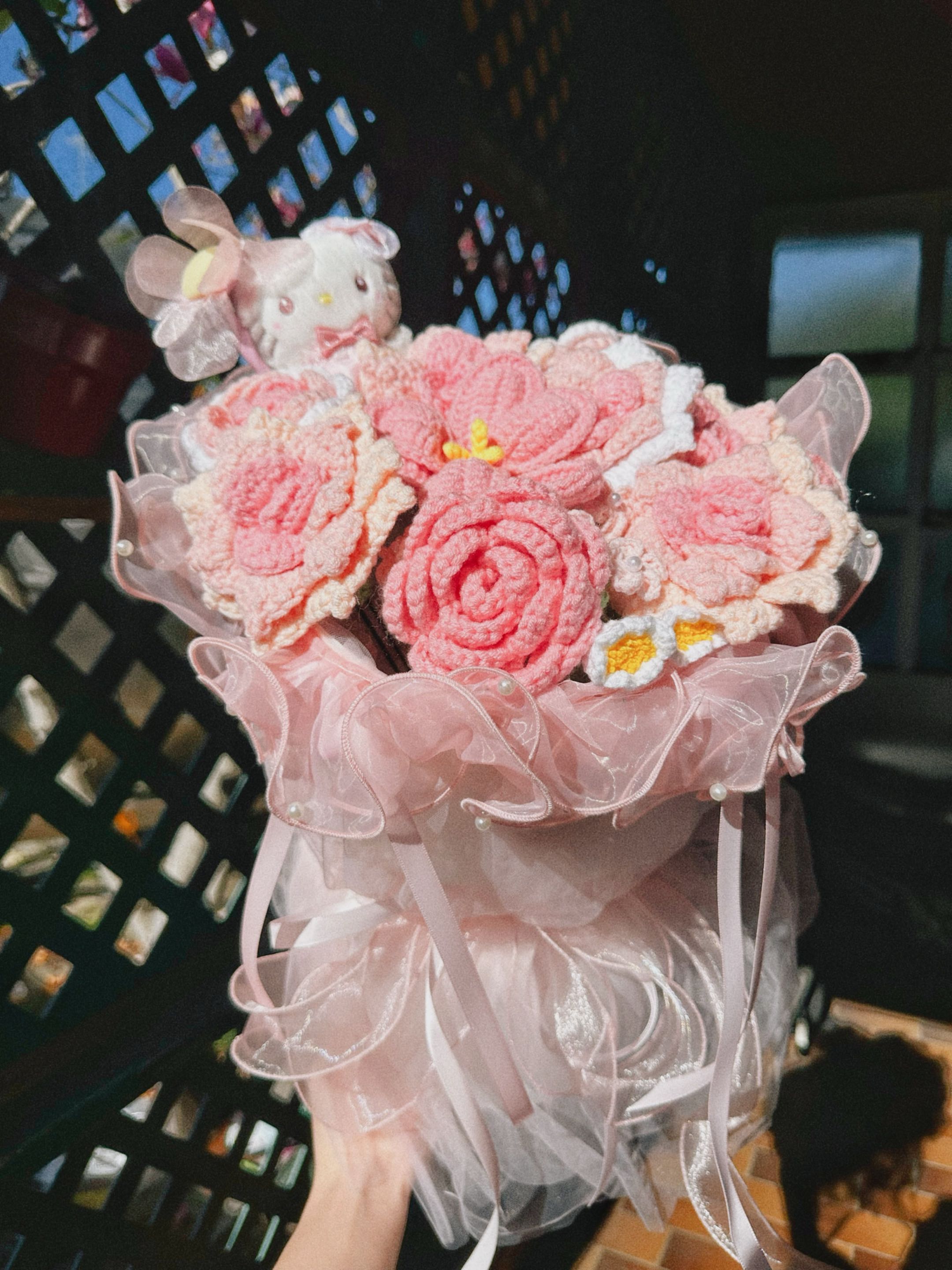 Large - Round Pink Bloom Bouquet photo 3
