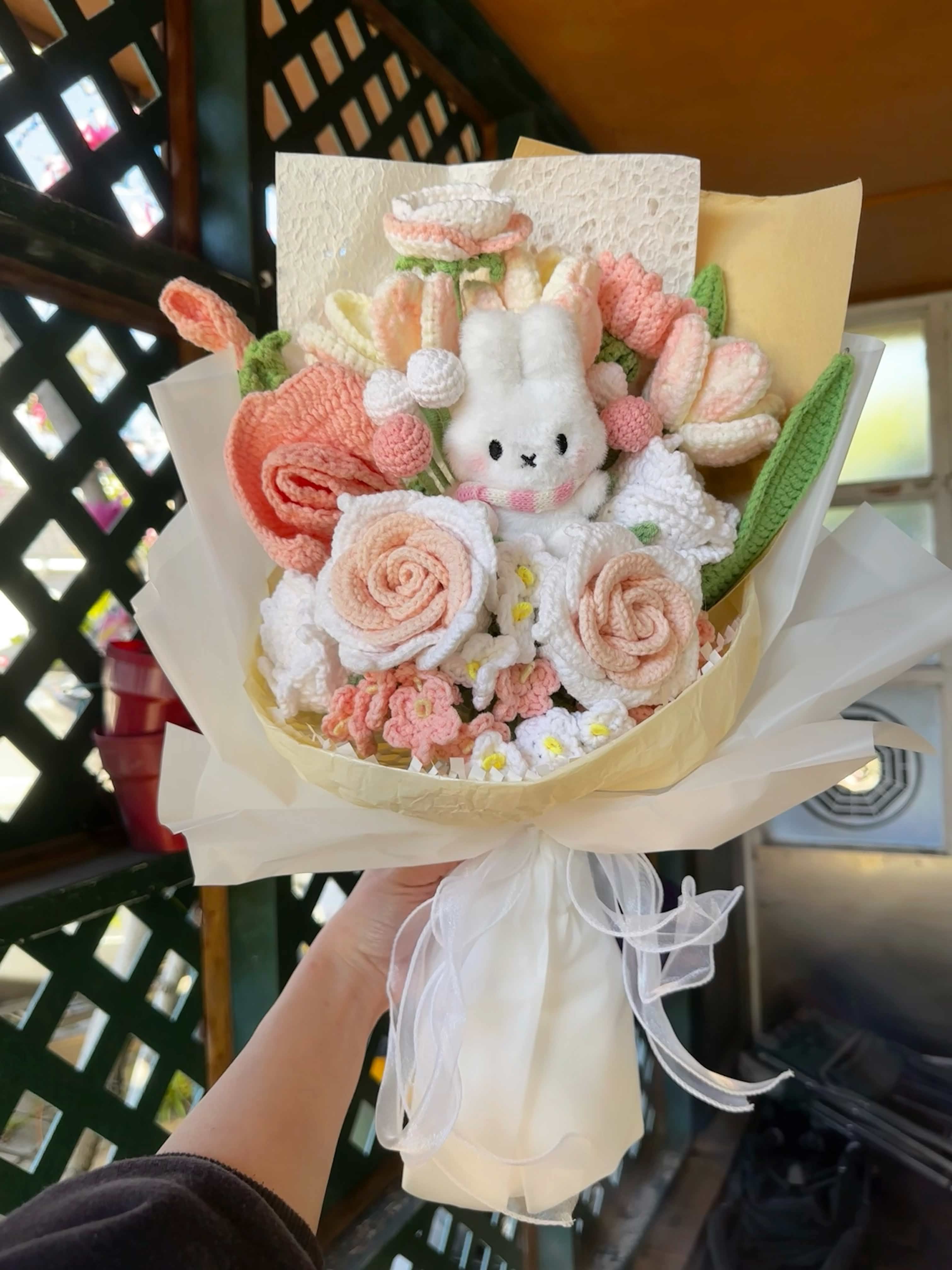 Large - Pink Bunny Bouquet