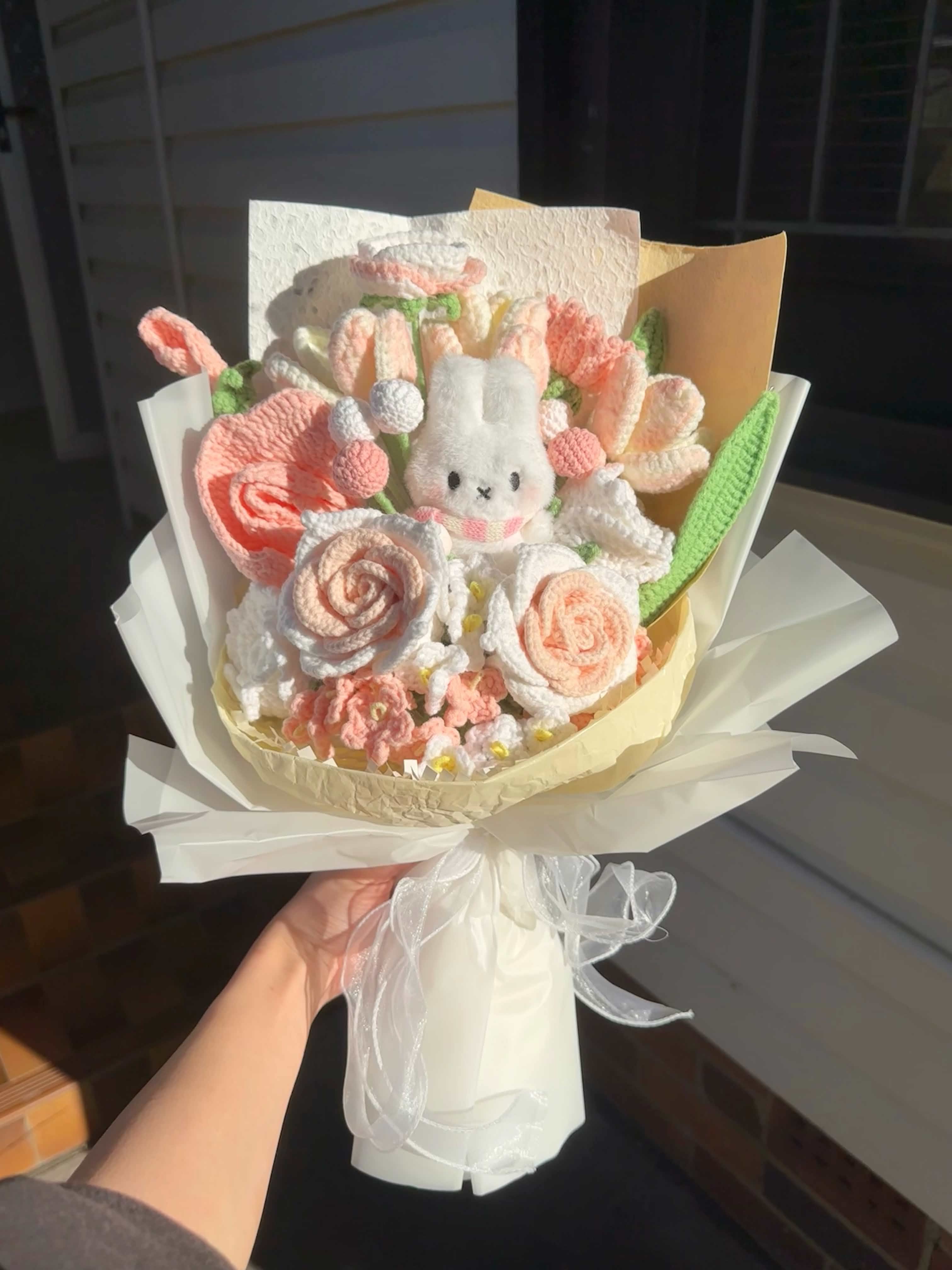 Large - Pink Bunny Bouquet photo 2