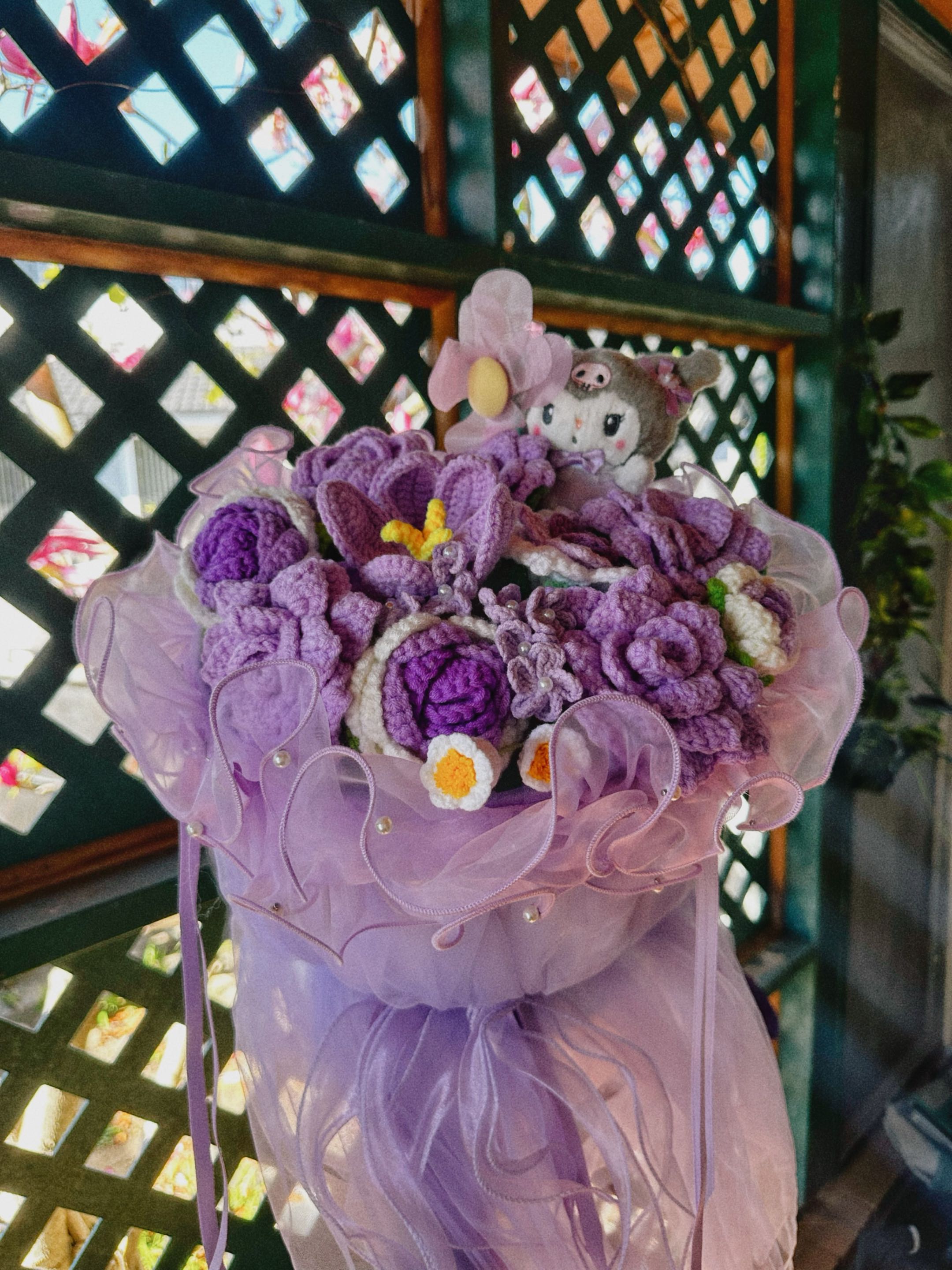 Large - Round Purple Bloom Bouquet photo 4