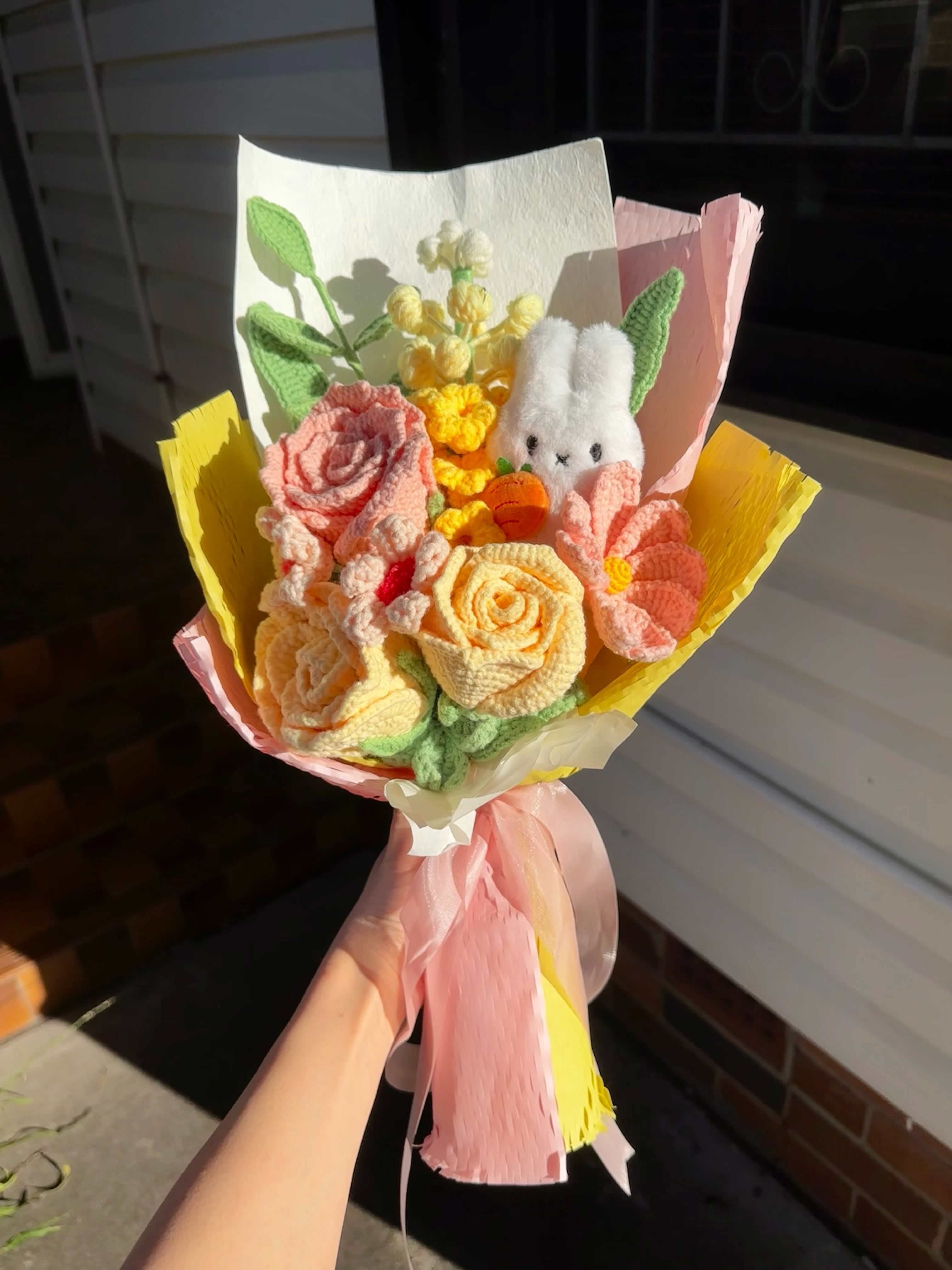 Medium - Rose Bunny Bouquet