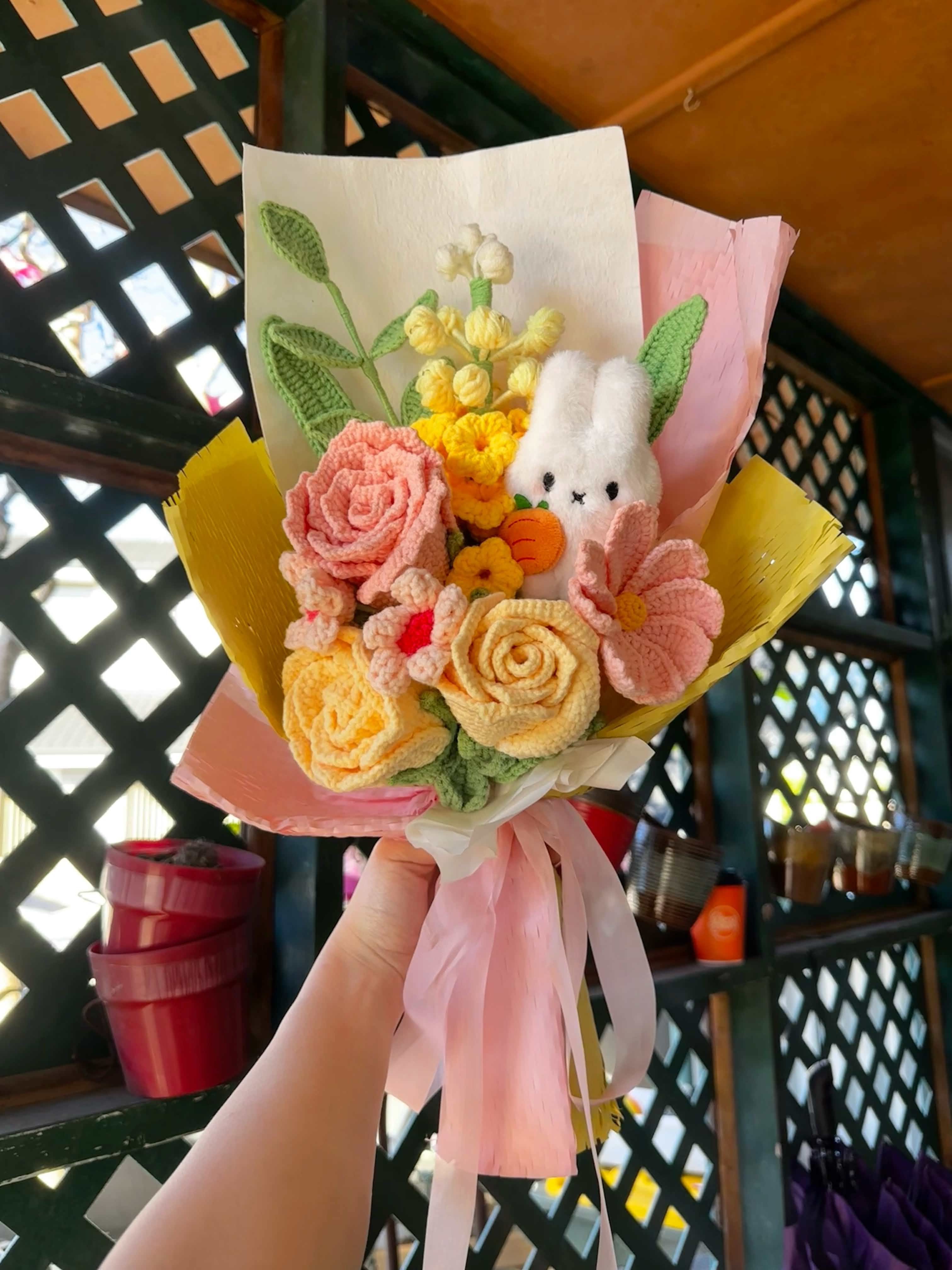 Medium - Rose Bunny Bouquet photo 2